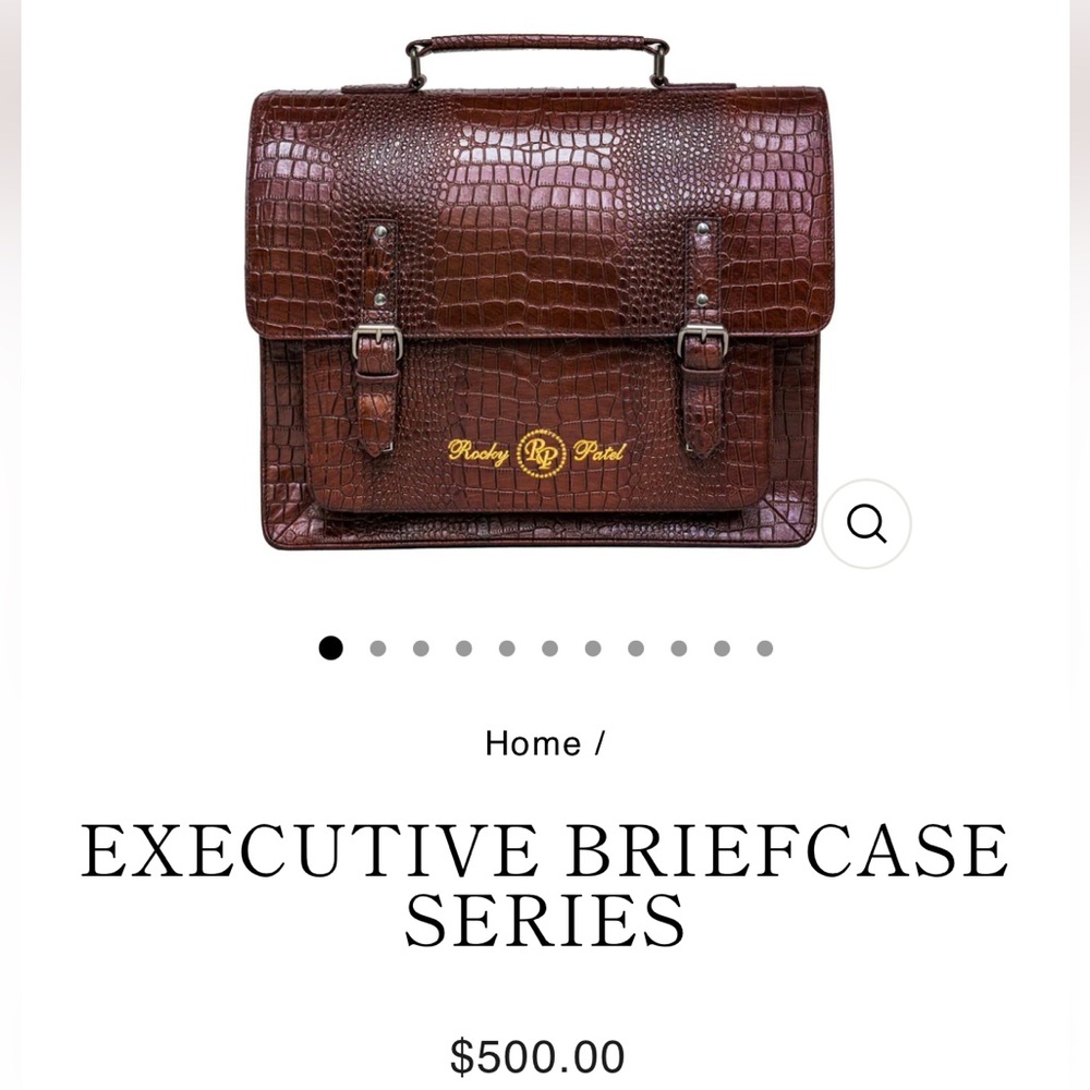 Brown Executive Briefcase: Rocky Patel
